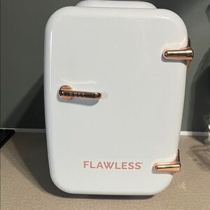 Flawless White Mini Fridge with Rose Gold Accents